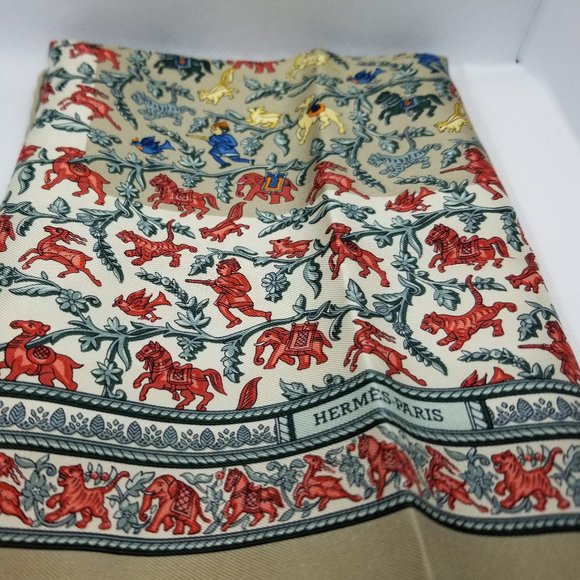 Hermes Accessories - Hermes-Paris Silk Pocket Square Handkerchief
